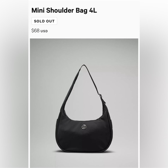 lululemon athletica Handbags - Lululemon Mini Shoulder Bag 4L Black